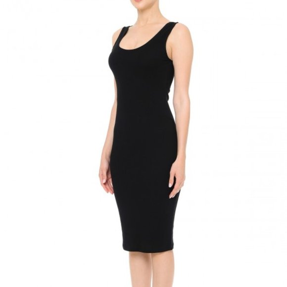 Ribbed Midi Bodycon Dress - Picture 3 of 5